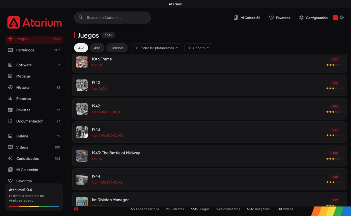Atarium: Juegos