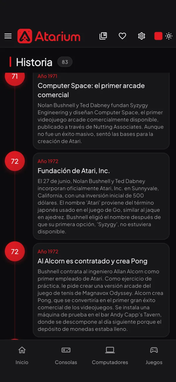 Atarium: Historia