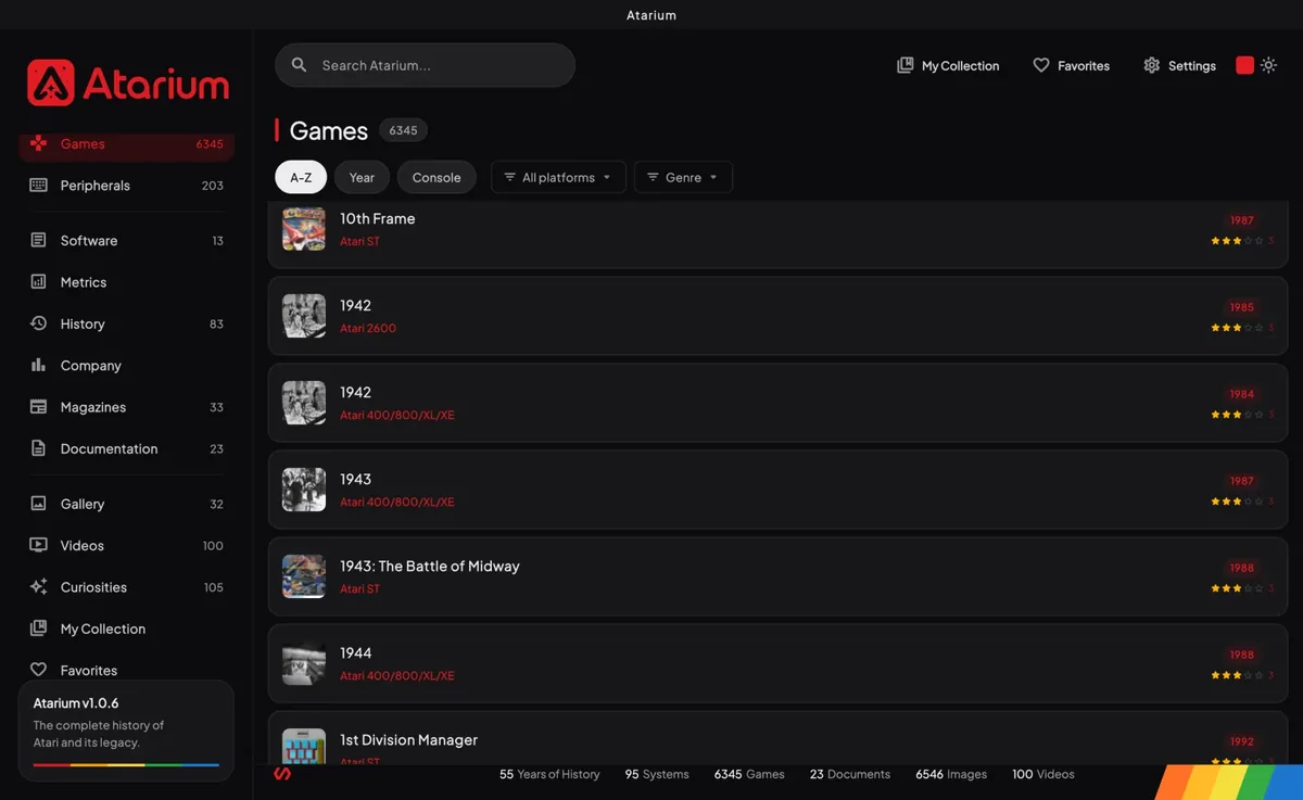 Atarium: Juegos
