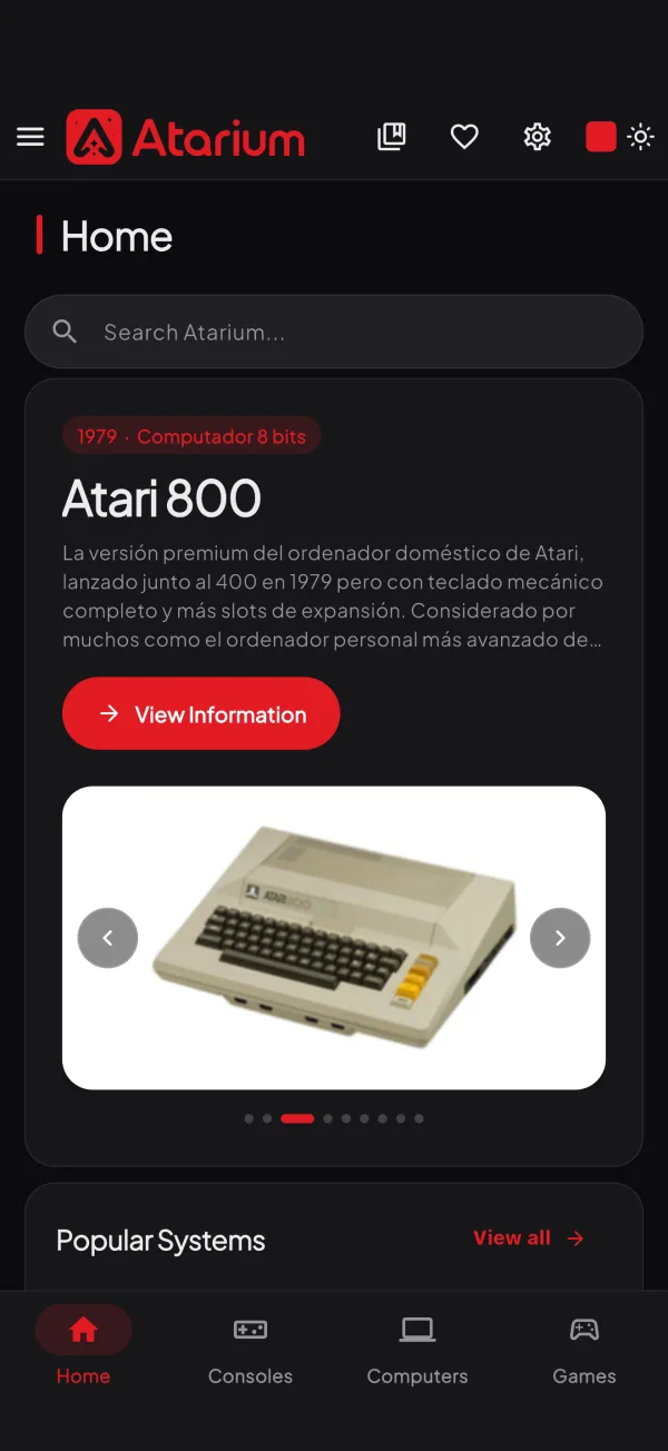 Atarium: Inicio